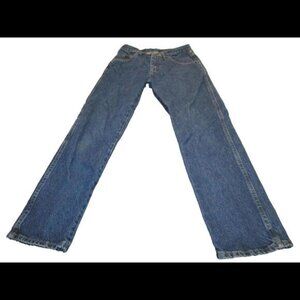 Wrangler Mens Sz 3030TF 2628.5 Jeans Medium Wash Blue Straight Leg 96501MR